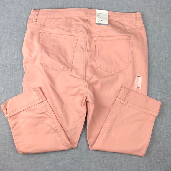 14W 18W 20W 22W Style & Co Peach Curvy Capri Jeans - Picture 4 of 6